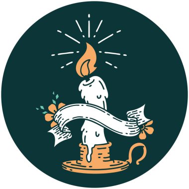 Dövme stili ürkütücü erime mumunun simgesi