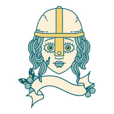 Retro Dövme Tarzı İnsan Savaşçısı 