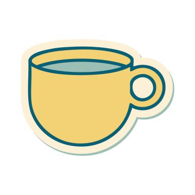 Dövme çıkartması geleneksel kahve tarzında.