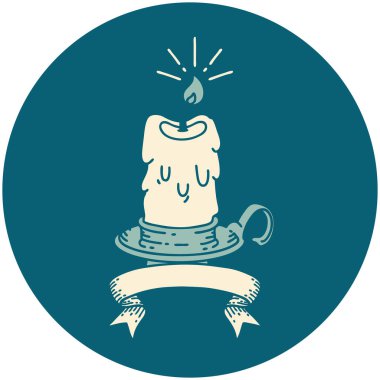 Dövme stili ürkütücü erime mumunun simgesi