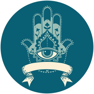 bir hamza bayrağı ile dövme biçimi simgesi