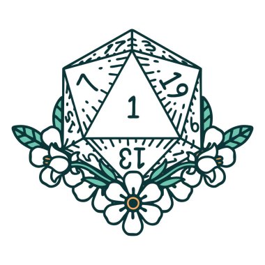 Retro Dövme Biçimi Doğal Zar Çiçek elementli