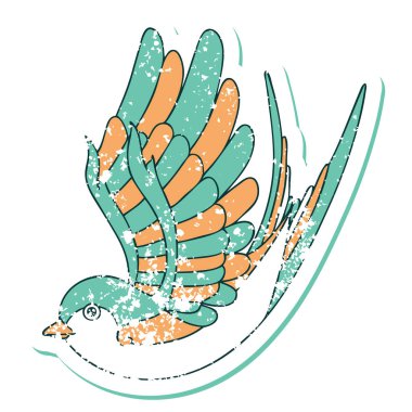 Bir kırlangıcın sembolik dövmeli görüntüsü