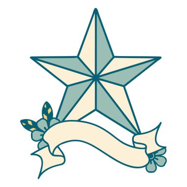 Yıldızlı geleneksel dövme.