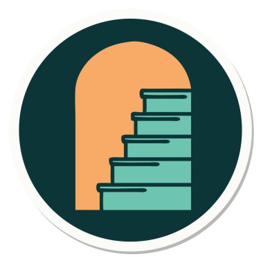 Dövme etiketi geleneksel bir kapı aralığı tarzında.