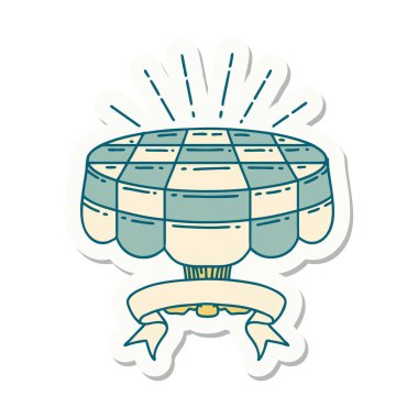 Dövme stili kafe masasının çıkartması