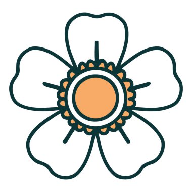 Bir çiçeğin ikonik dövme şekli