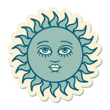 Dövme stili geleneksel güneş stili.