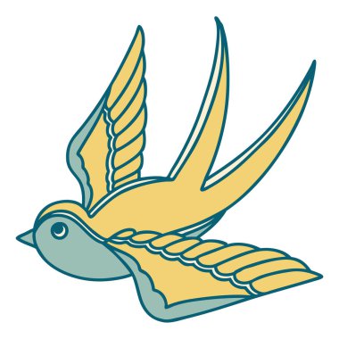 Bir kırlangıcın ikonik dövme şekli