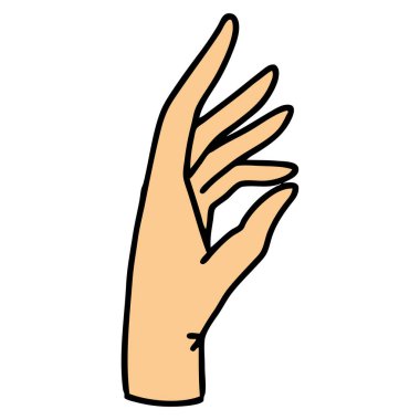 geleneksel el şeklinde dövme.