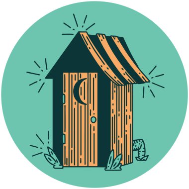 Dövme tarzı açık hava tuvaletinin simgesi