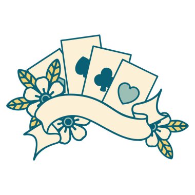 Kart ve pankartın ikonik dövme biçimi