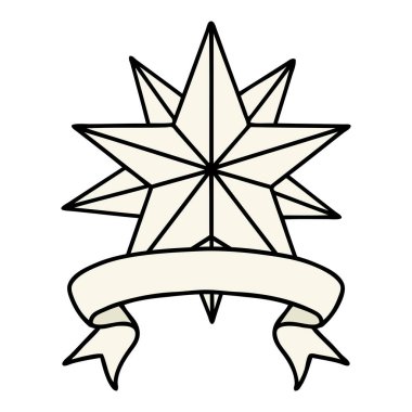 Yıldızlı geleneksel dövme.