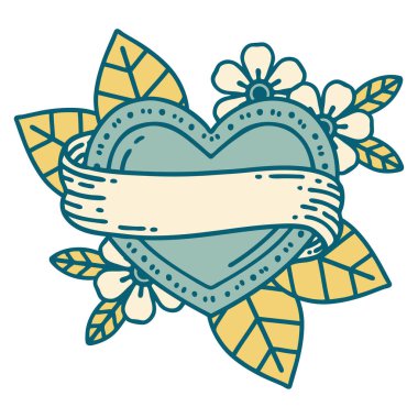 Bir kalp ve bayrağın ikonik dövme görüntüsü