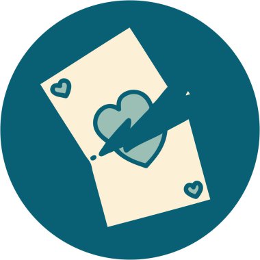 Yırtık bir kartın ikonik dövme şekli