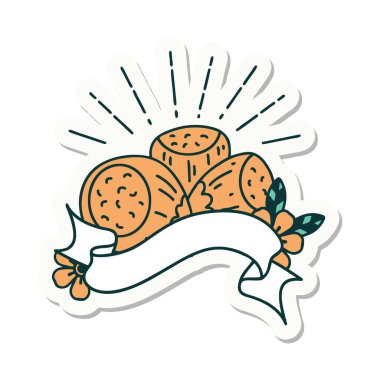 Fındık dövmesi stili çıkartması.