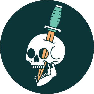 Bir kafatasının ikonik dövme şekli