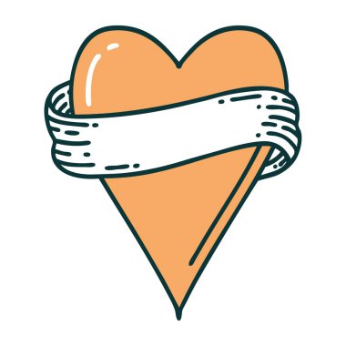 Bir kalp ve bayrağın ikonik dövme görüntüsü