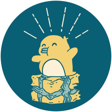 Dövme stili penguen simgesi