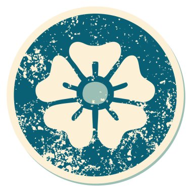 Bir çiçeğin sembolik dövmeli resmi