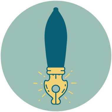 Dövme stili dolma kalemin simgesi