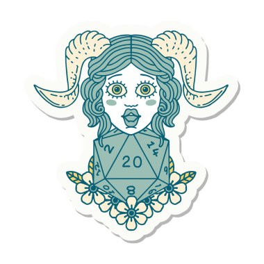 Doğal yirmilik zarla yapıştırılmış etiket.