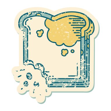 Kalıplı bir ekmeğin sembolik dövmeli görüntüsü