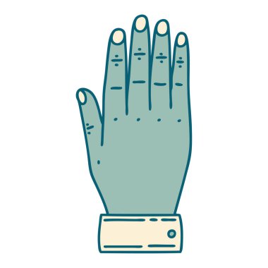 Bir elin sembolik dövme görüntüsü