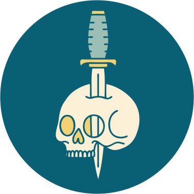 Bir kafatasının ikonik dövme şekli