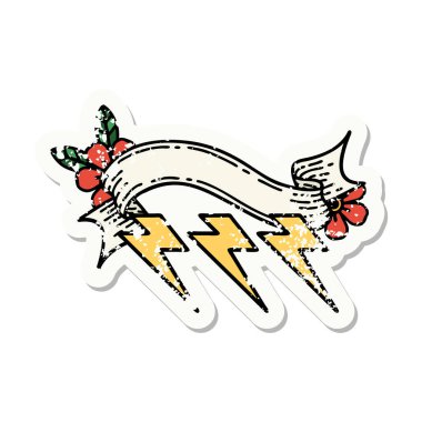 Yıldırım pankartlı eski bir etiket