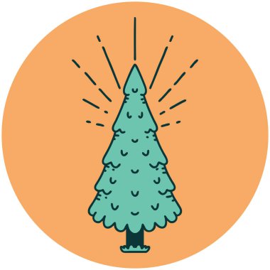 Çam ağacı dövmesi simgesi