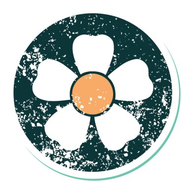 Bir çiçeğin sembolik dövmeli resmi