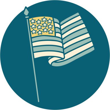 Amerikan bayrağının ikonik dövme görüntüsü