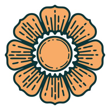 Bir çiçeğin ikonik dövme şekli