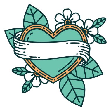 Bir kalp ve bayrağın ikonik dövme görüntüsü