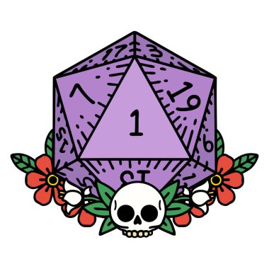 Retro Dövme Biçimi Doğal Zar Çiçek elementli