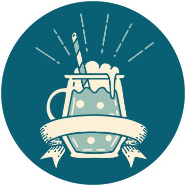 Dövme stili zencefilli biranın simgesi