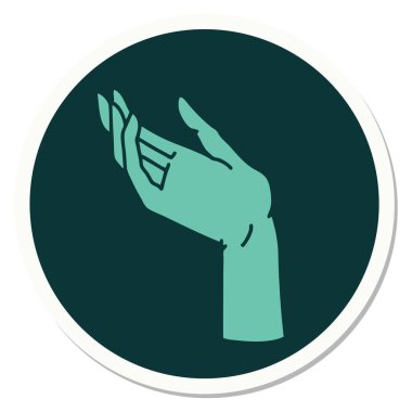 Dövme çıkartması geleneksel bir el stili.