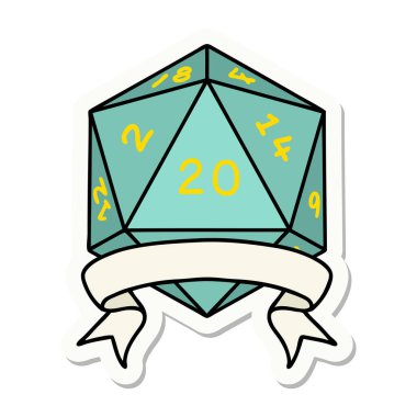 Doğal bir 20 kritik vuruşluk D20 zarının çıkartması.