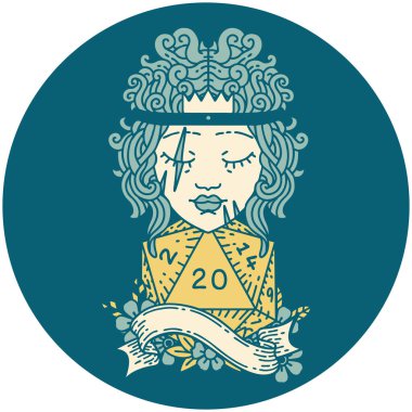 Retro Dövme Tarzı 20 zarlı barbar insan