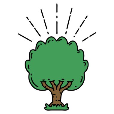 Geleneksel dövme ağacı çizimi