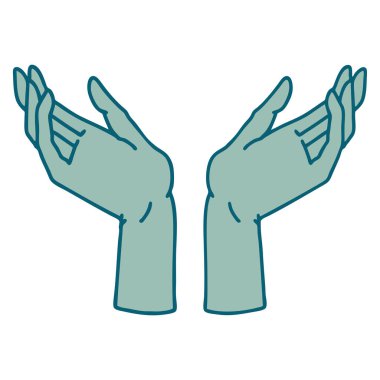 Açık ellerin ikonik dövme şekli