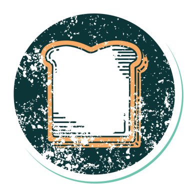 Bir dilim ekmeğin sembolik dövmeli görüntüsü