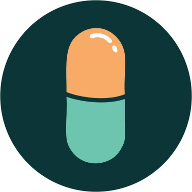 Bir hapın ikonik dövme görüntüsü