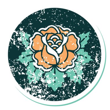 Bir gülün sembolik depresif dövme görüntüsü