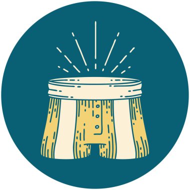 Dövme tarzı şort ikonu