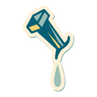 Geleneksel demir çivi stili dövme çıkartması