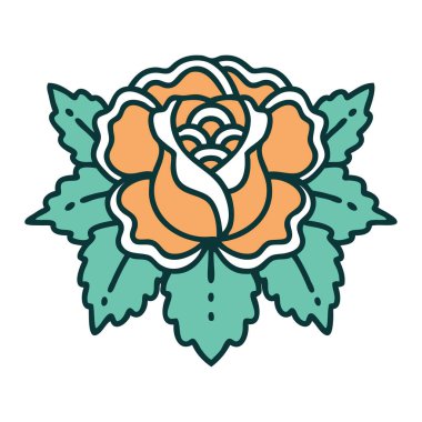 Bir gülün ikonik dövme şekli