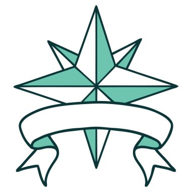 Yıldızlı geleneksel dövme.