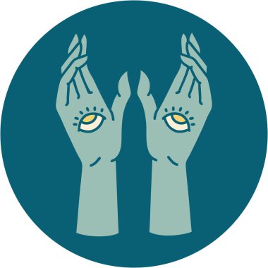 Mistik ellerin ikonik dövme görüntüsü